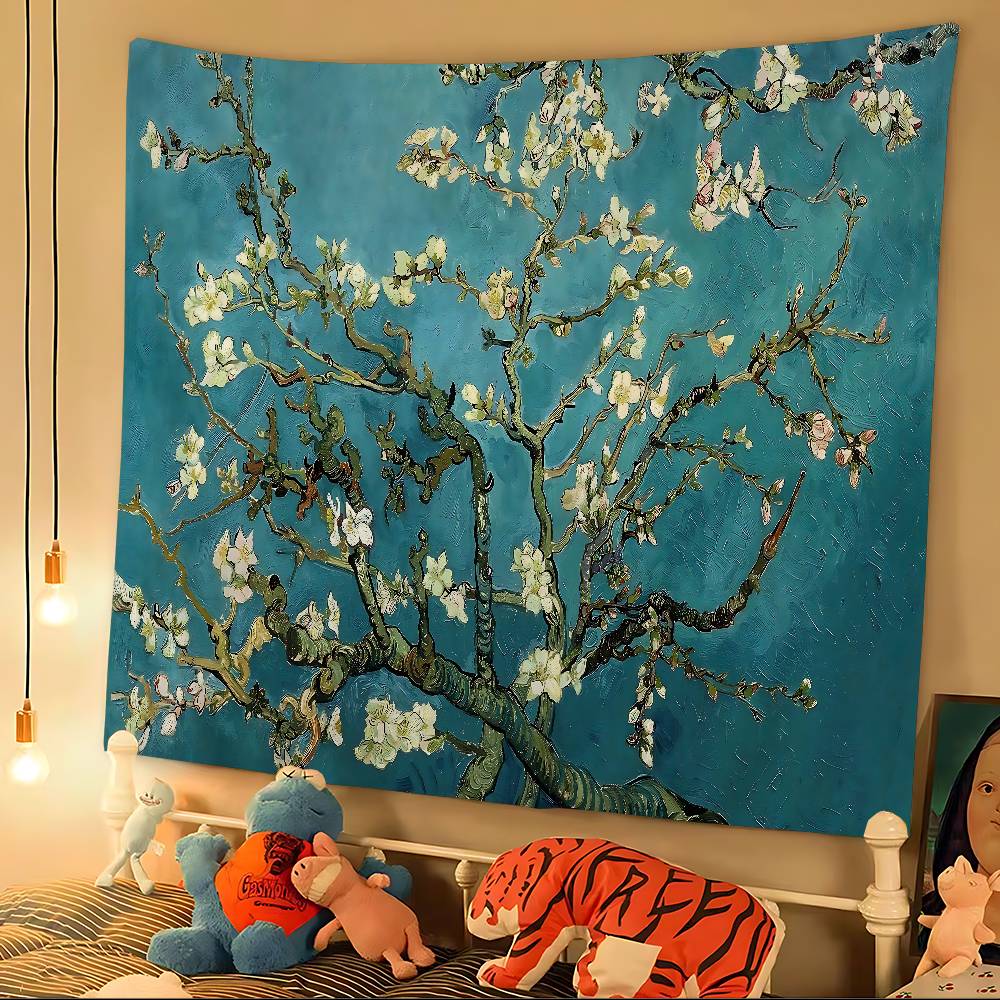 Van Gogh Oil Paintings DIY Wall Tapestry Hanging Tarot Hippie Wall Rugs Dorm Home Decor