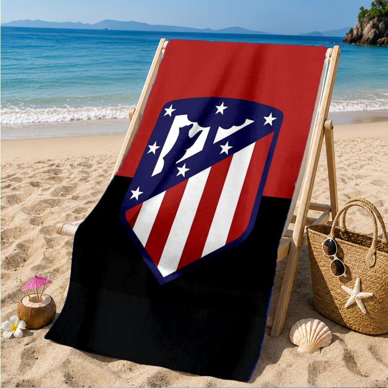 Atletico Football Club Printed Microfiber Beach Towel, Soft And Absorbent, Quick-Dry, Ideal for Summer Travel, Beach Essential, Swimming Pool