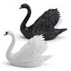 Wildlife Simulation Animal Swan Model Ornament Children'S Educational Farm Poultry White Swan And Black Swan Desktop Decorations