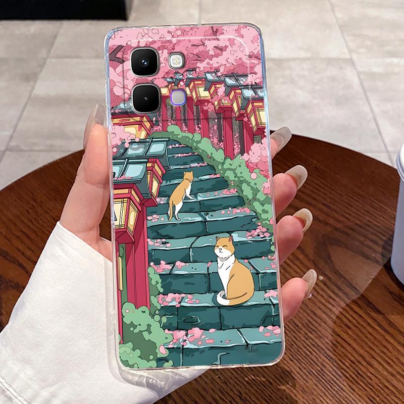 Case For Infinix Note Edge 5G X6887 Phone Case Cute Cat Cartoon Slim Soft Transparent Silicone Cover For Infinix NoteEdge Shell