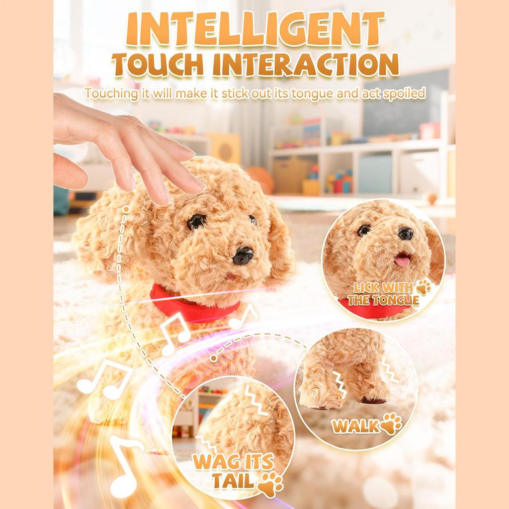 1pcs Electronic Robot Dog Realistic Dog Toy Touch Sensing Ai Robot Dog Interactive Robot Puppy Cute Dog For Kids Girl Gifts