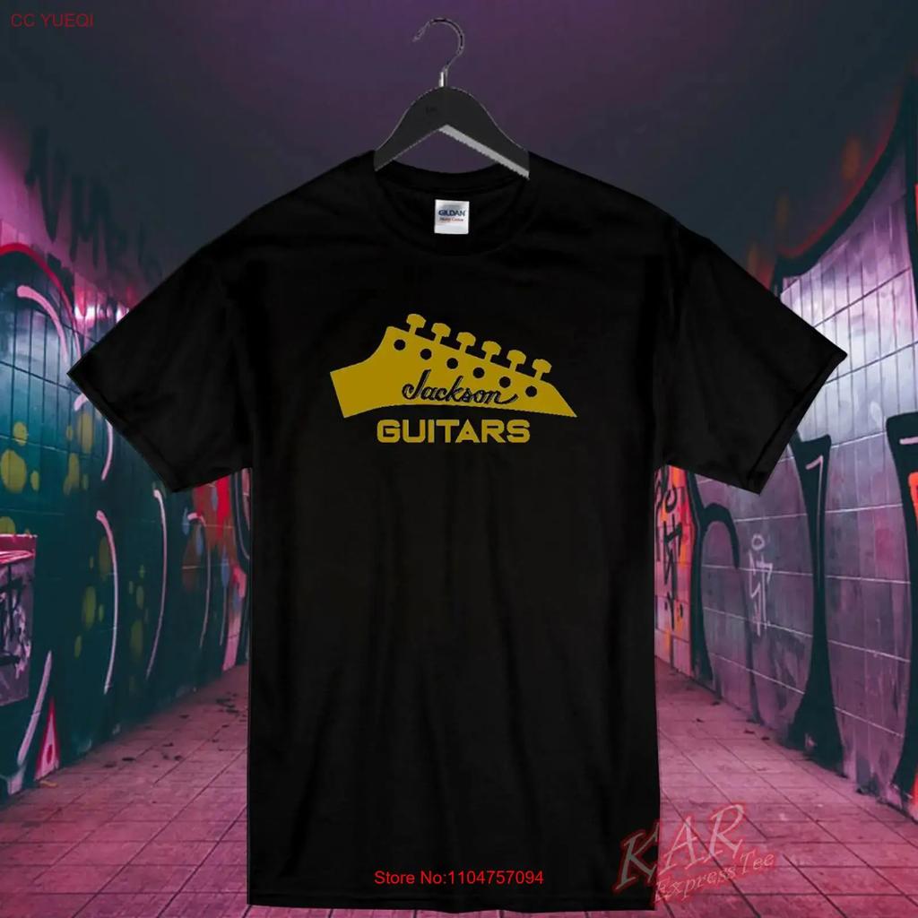 Jackson Guitars Gold Fonts Logo T Shirt Vintage Graphic Top For Everyday Wear Stylish Breathable Fashion Versatile
