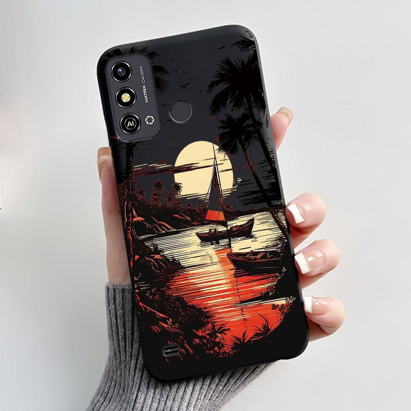 For ZTE Blade A53 Case For ZTE Blade A53 Pro Phone Back Cover Silicone Soft Black TPU Luxury Cute Love Rabbit Funny Bumper Shell