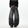 American Men's Casual Pockets Cargo Baggy Jeans High Street Fashion Denim Pantalones Hombre Spliced Straight Wide Leg Jean