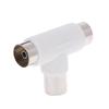 2 Way TV T Splitter Aerial Coaxial Cable Male To 2x Female Connectors Adapter