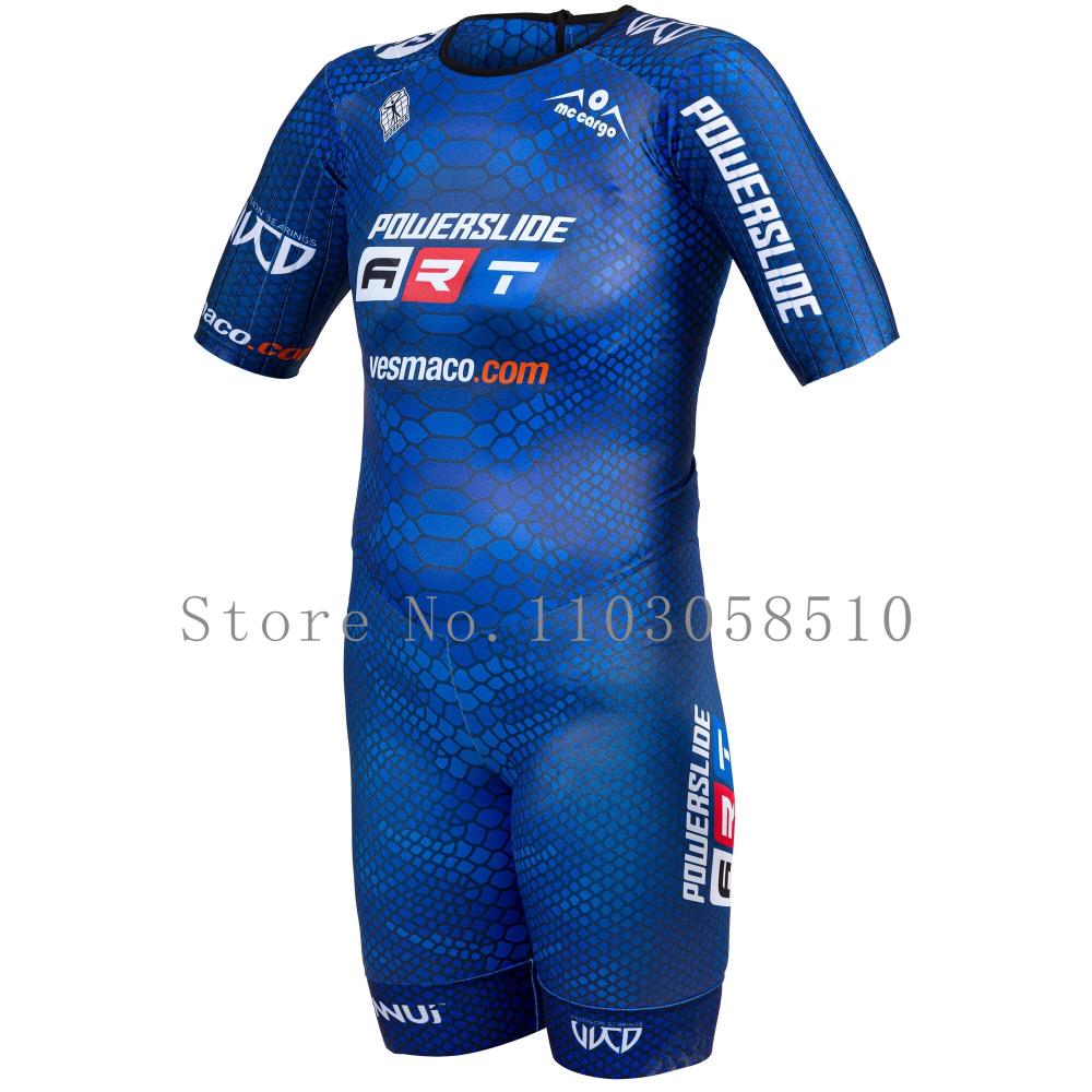 

Powerslide Triathlon Skater Suit Bodysuit Jersey Skinsuit Speed Inline Roller Skate Ride Speeds Skating Jumpsuit Culotte Hombre 5XL