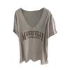 Large Size Korean Casual Style Printed Short-sleeved Blouse Women's Summer Lazy Style T-shirt Fat MM Loose Meat-covering Top