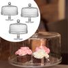Glass Cake Stand with Lid Multiuse Bread Plate for Hotels Party Shop Display S
