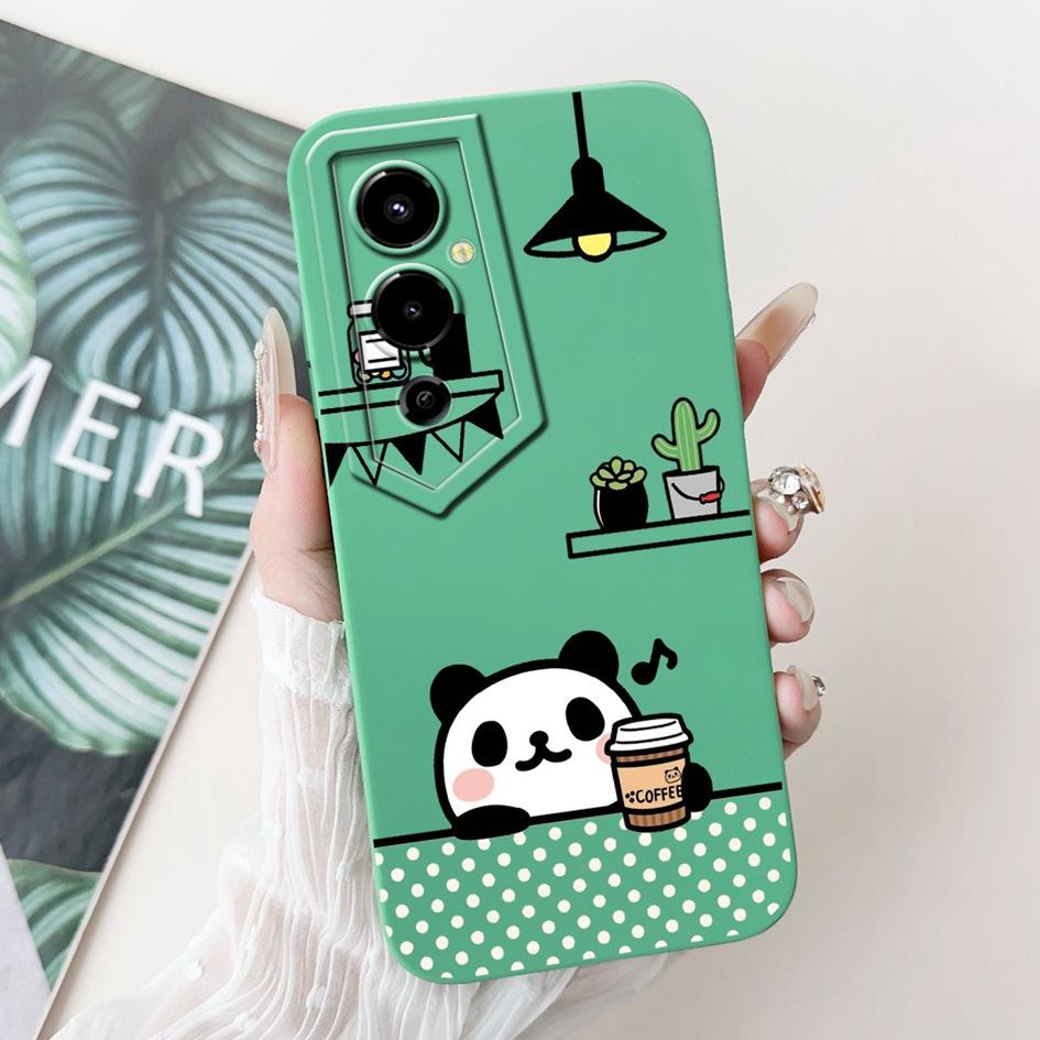 For Tecno Pova 4 Cases LG7n Fashion Flower Soft Liquid Silicone Fundas Matte Cover For Tecno Pova 4 Pova4 4G Pro LG8n Phone Case