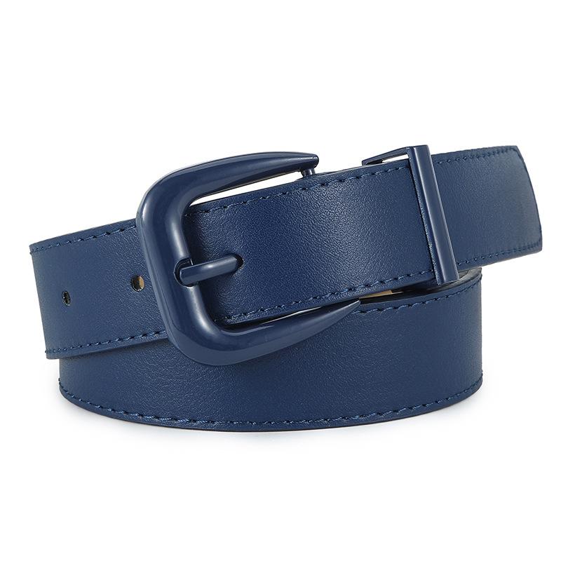 Macaron Plain Bag Pin Buckle Belt Women'S High-End Dress Decorative Pu Belt