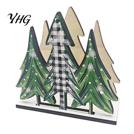 Wooden Napkin Dispenser for Kitchen Christmas Theme Holder, Decorative Holiday Paper Towel Stand, Gift Her HD UV Printing Organizer Dining Table