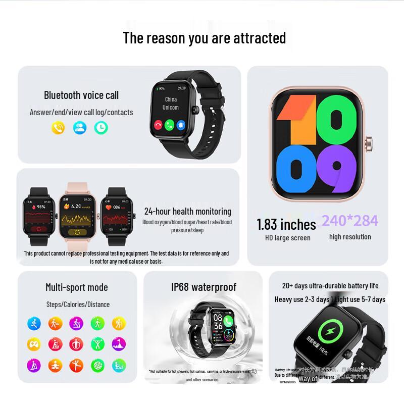 PEAK Smartwatch Eco-friendly Silicone Strap