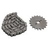 428 19T 17mm Sprocket with 428 60 Links Chain Steel High Toughness for 50cc‑250cc Metal Motorcycle