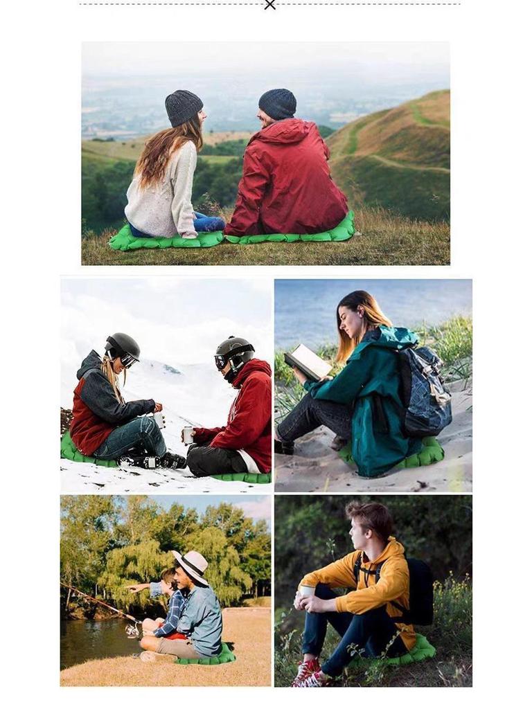 Portable Inflatable Half-Body Seat Cushion - Foldable Comfort for Office, Camping & Hiking