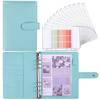 A5 A6 Red Budget Binder Planner With 12 Pieces Cash Envelopes, Colorful PU Leather Notebook Binder With 12 PCS A6 Binder Pockets