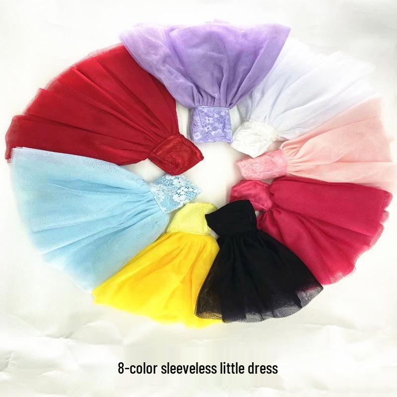 Multicolored Mini Mesh Skirt for 29cm Dolls - Babi Wedding Dress, Short Dress-Up Skirt for Toy Girls
