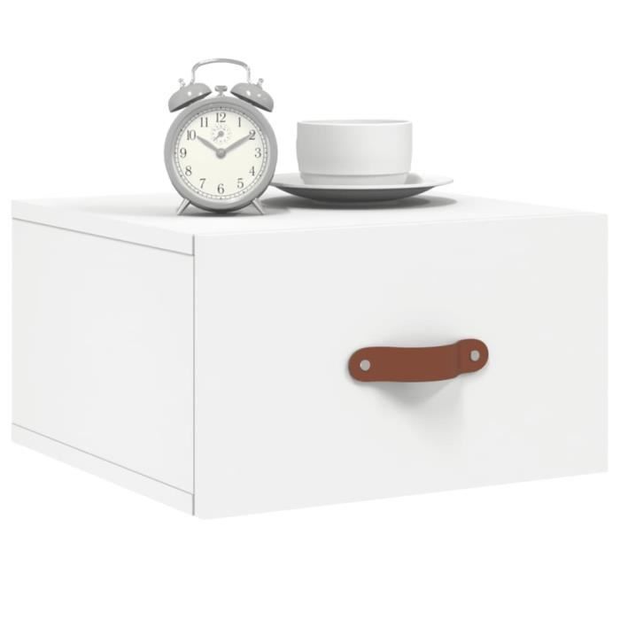 VidaXL Wall-mounted Bedside Table White 35x35x20 Cm 829772