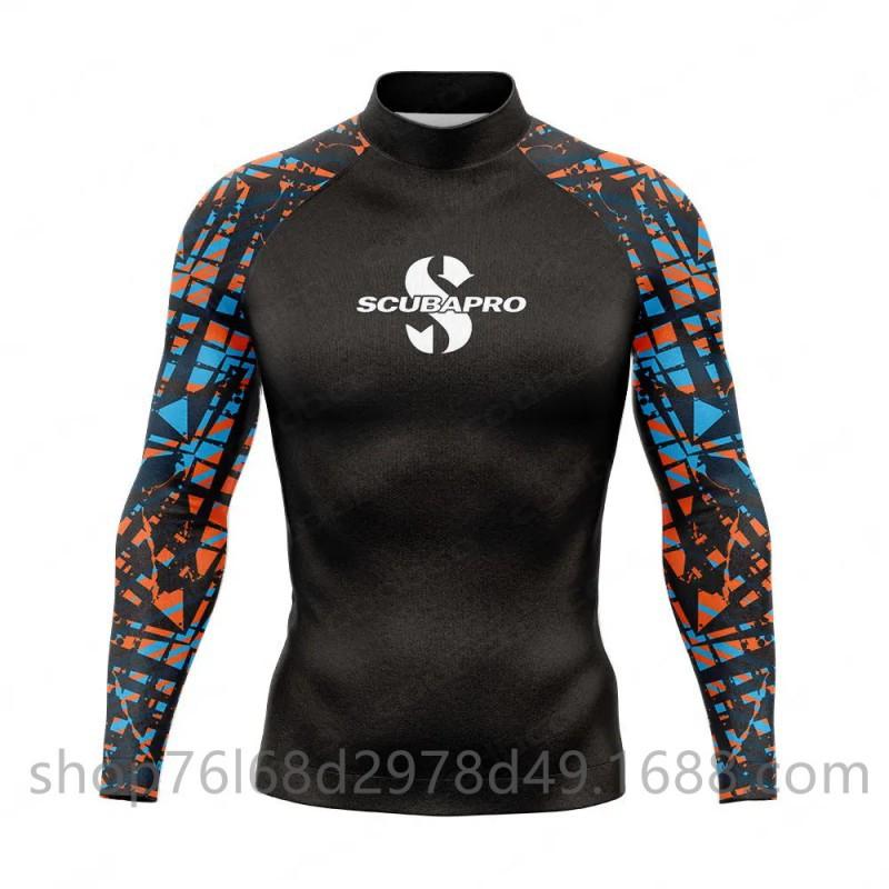 SCUBA Surfing Suit Outdoor Sunblock Snorkeling Swimsuit Long-sleeved Split Top Quick-drying Jellyfish Men's Diving