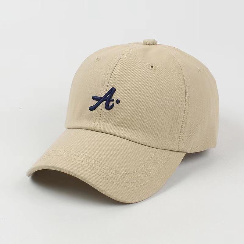 Solid Color Fashion Baseball Cap Women Men Letter  Embroidery Curved Sun Visor Casual Summer Unisex Adjustable Peaked Hat