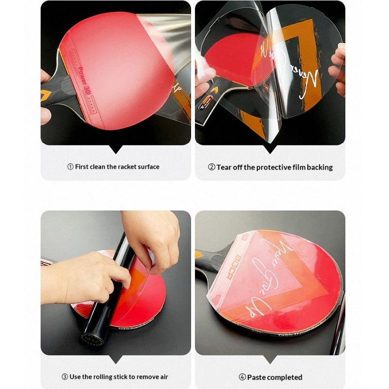 2/4/10Pcs Ping Pong Racket Rubber Protective Film Sticky Transparent Maintenance Cover Table Tennis Racket Protection Film