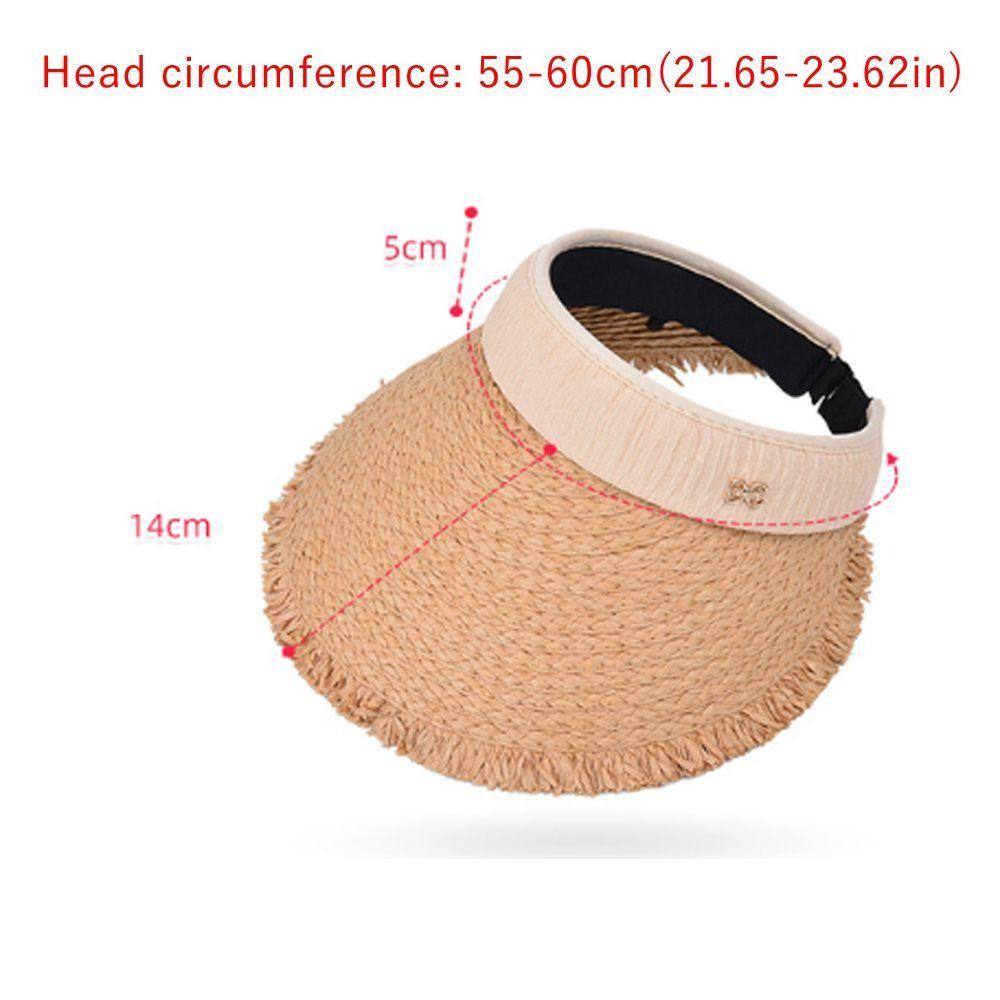 Foldable Sunshade Hat Large Brim Empty Top Beach Hat New Sun Cap