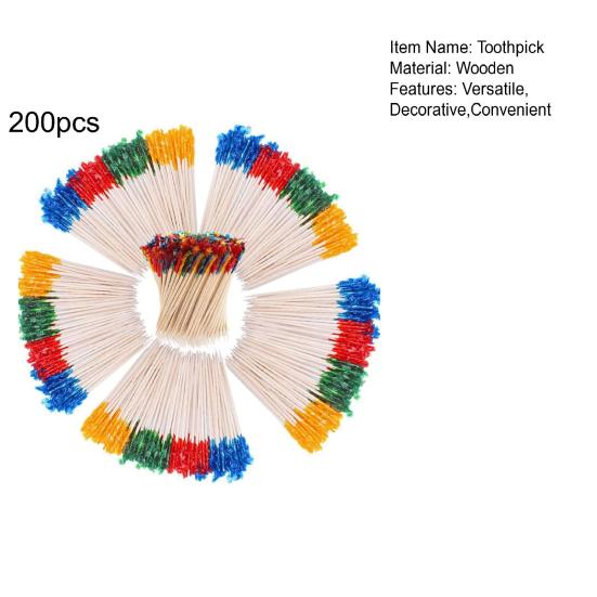 Bambus-Zahnstocher für Vorspeisen Natürliche splitterfreie Party-Zahnstocher für Cocktailgetränke Obst-Sandwiches Charcuterie-Brett-Zubehör