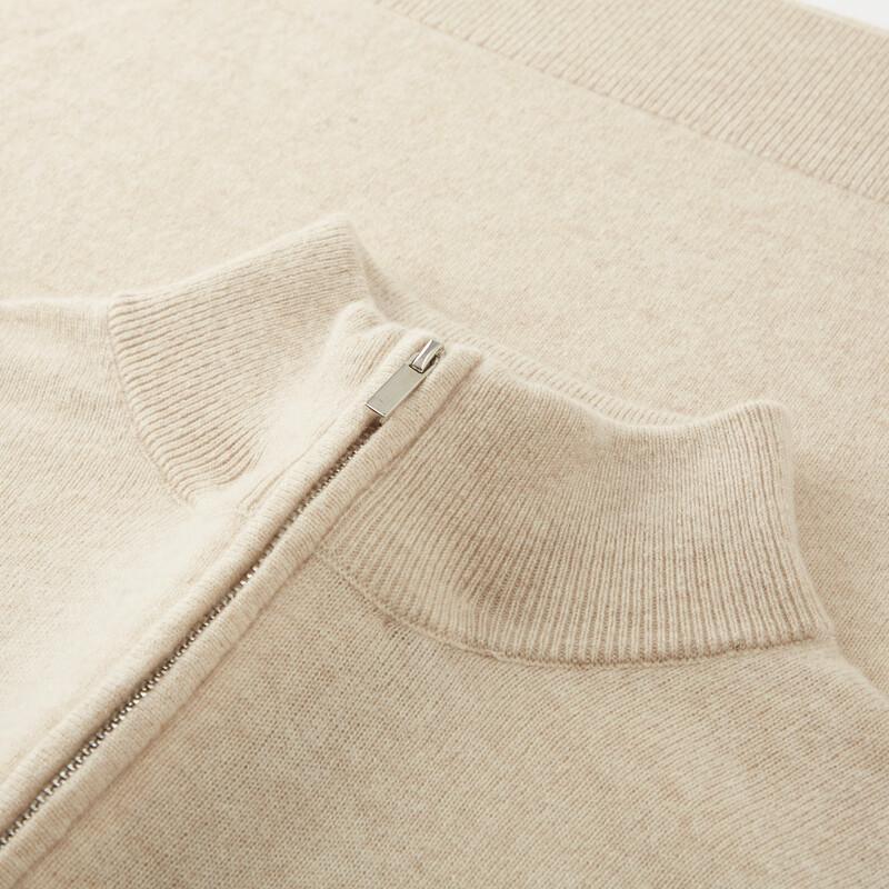 Shanshan Men's 100% Cashmere Stand-up Collar Pullover Sweater