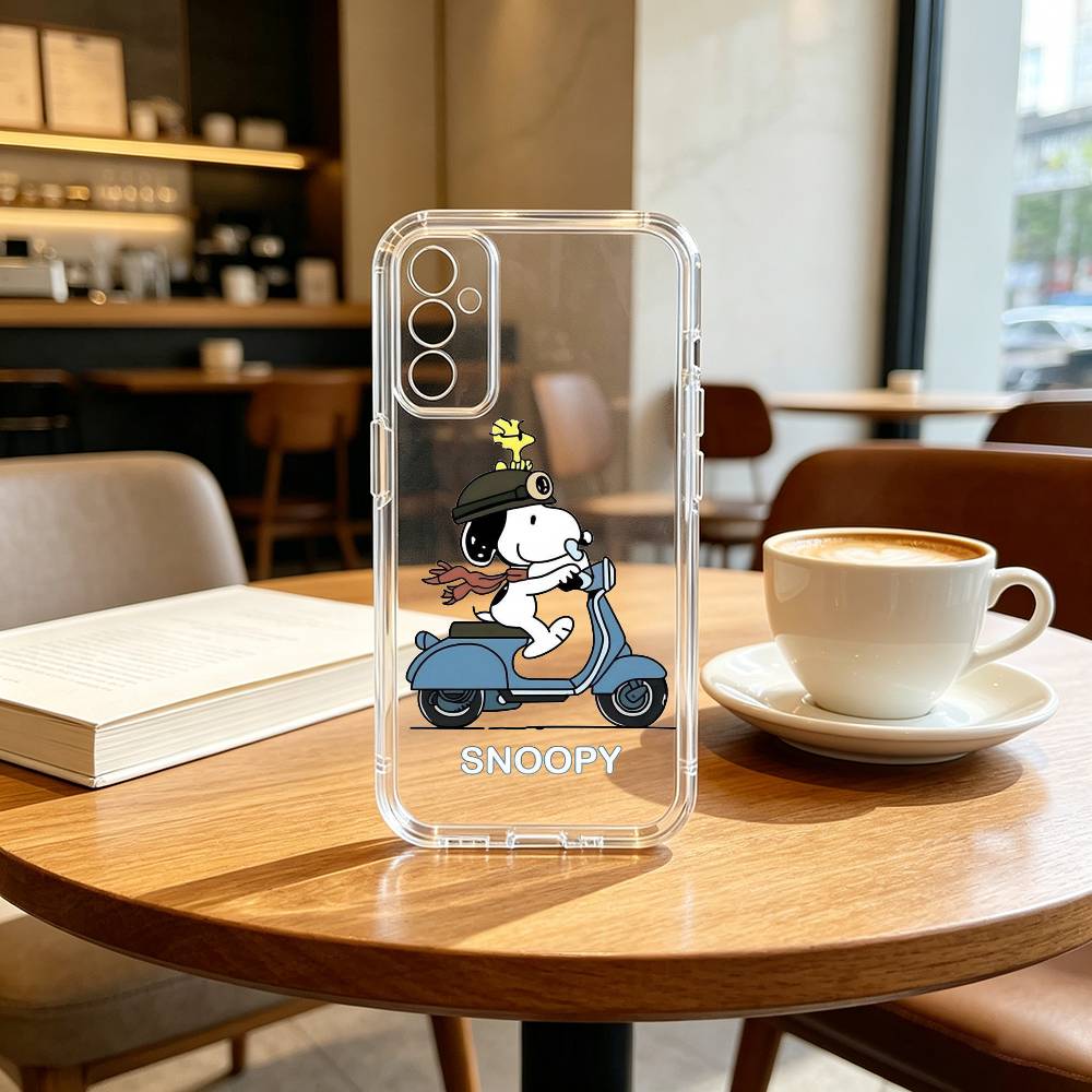 Cartoon Z-S-noopy-PC  Phone Case For SamsungA10,12,20,21S,30,31,40,50,51,52,70,71 Transparent Cover