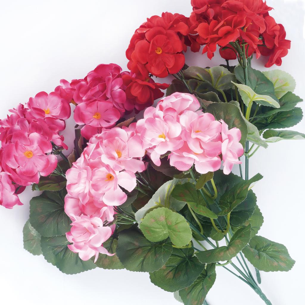 36CM 4/6Pcs Artificial Flowers Silk Begonia Bouquet Realistic Colorful Wedding Home Party Living Room Table Decoration