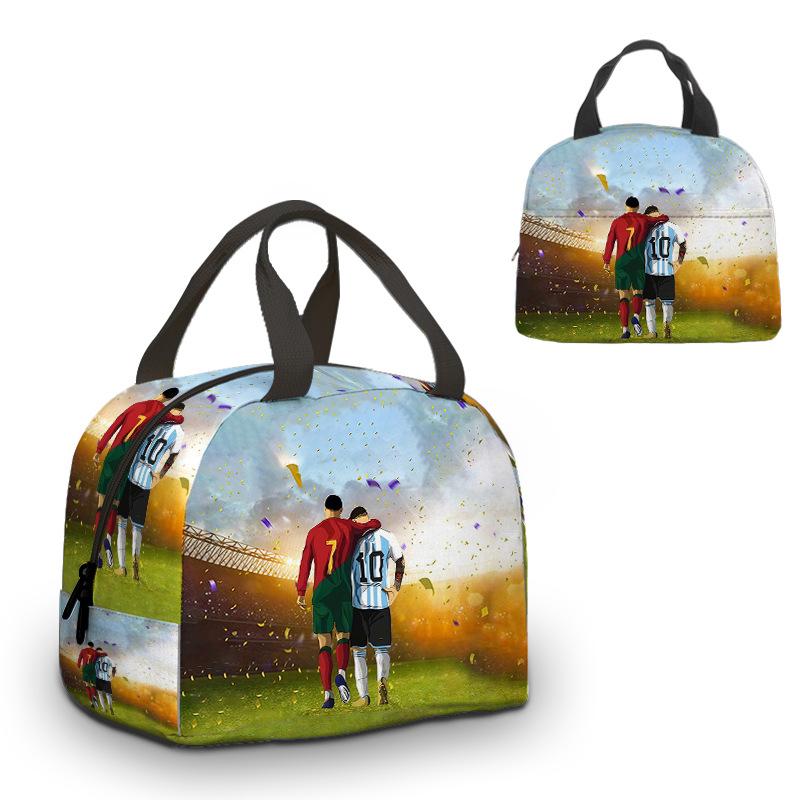 Digital Full Print Lunch Bag Children'S Meal Bag Student Picnic Bag Thermal Insulation Bag Bento Bag Handbag