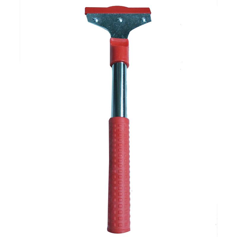 Iron Head Long Handle Grout and Stain Scraper with Angled Blade for Tile Cleaning