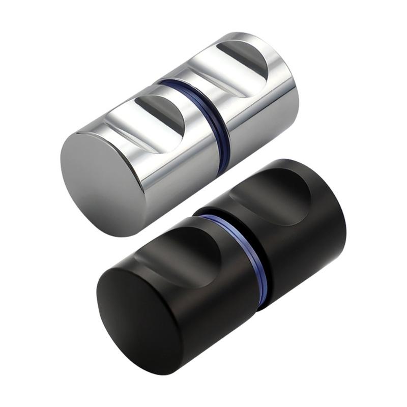 Pack of 2 Stylish Contemporary Glass Door Handles Aluminum Alloy Materials Bathroom Accessory for Wet Environment