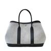 New panda color garden bag high-end leather canvas contrasting color women's bag commuter casual handbag women