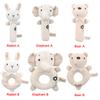 Baby Rattles Soft Cartoon Cute Plush Animal Toys Child Educational Handbells