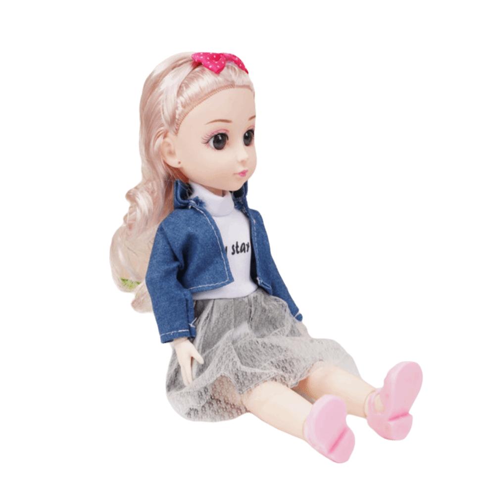 Attractive Eyes 30cm Bjd Doll with Clothes Long Hair Princess Makeup Ball Joint Doll  Birthday Gift