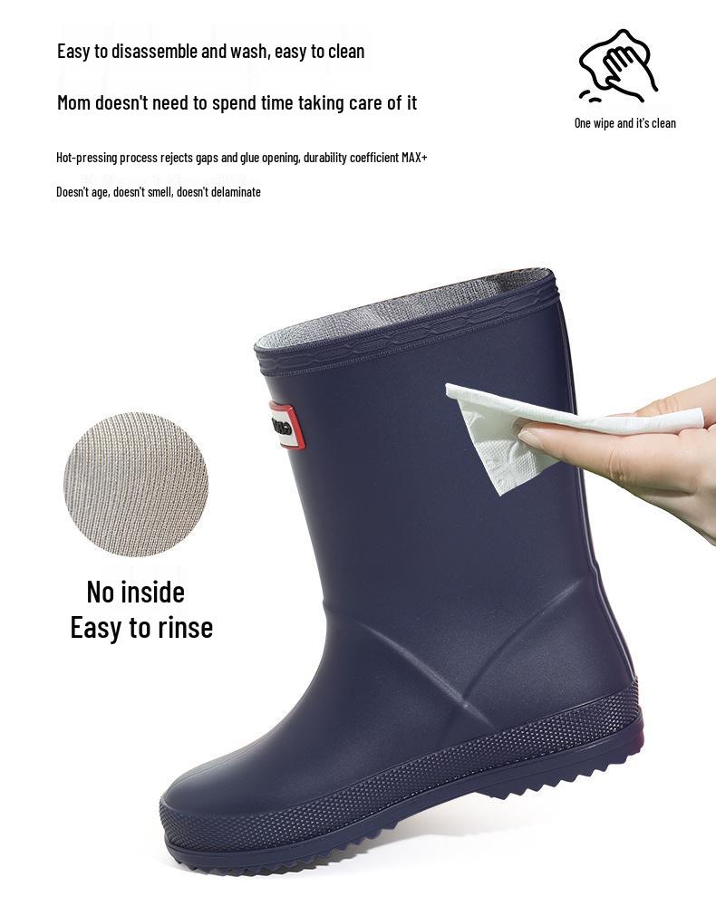 Dziecięce wodoodporne antypoślizgowe kalosze dla chłopców i dziewczynek, w wieku 2-8 lat - Oryginalna prosta jakość