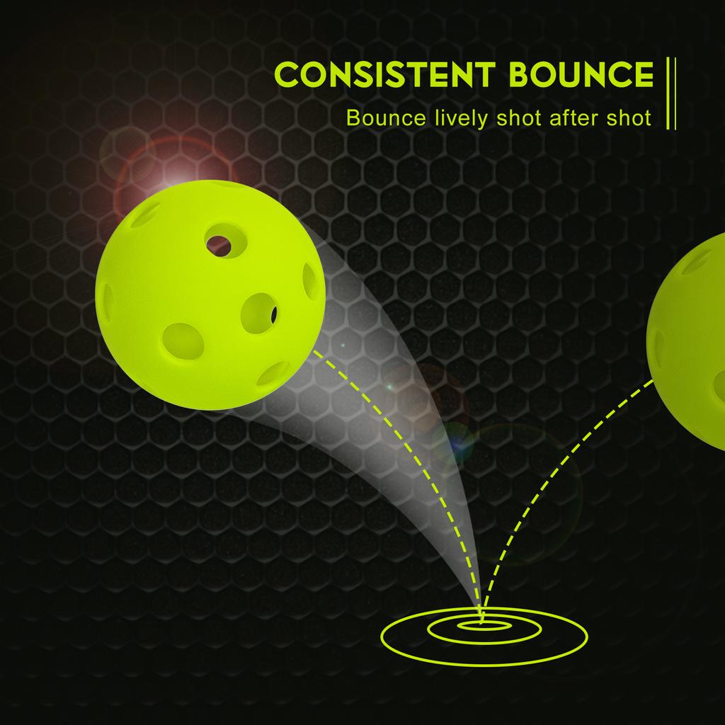 12 Packs 26 Holes Indoor Pickleball Balls for Indoor Court