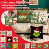 Christmas Happy Throw Pillow Cover, 18 X 18 Inch, Winter Holiday Cushion Cover Sofa Decor