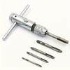 1pc Adjustable Ratchet Tap Wrench, Durable Steel Hand Tool, M3-M8 Sizes, Industrial Grade, for Threading and Deburring [Zixian]