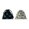 Cute Ribbon Bowknot Drawstring Pouch Versatile Cotton Bowknot Bag with Drawstring Closure for Women's Small Gadgets