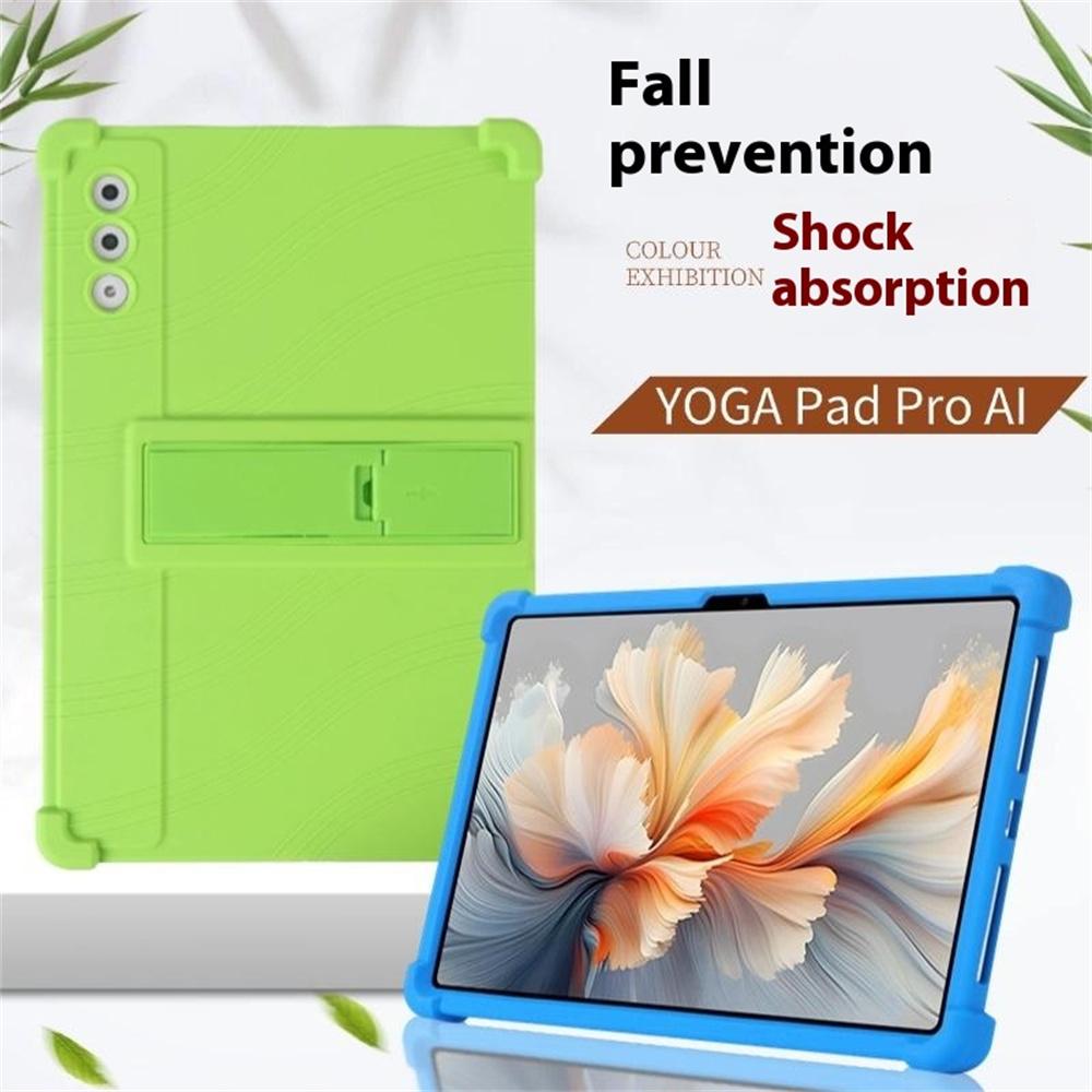 Für Lenovo Yoga Tab Plus/Pad Pro AI Silikonhülle mit Ständer Robuste Schutzhülle