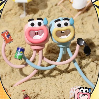 DIY Creative Cartoon Squidward Decoration Warm Light Lamp Mobile Phone Stand Battery Funny Birthday Gift Night Light