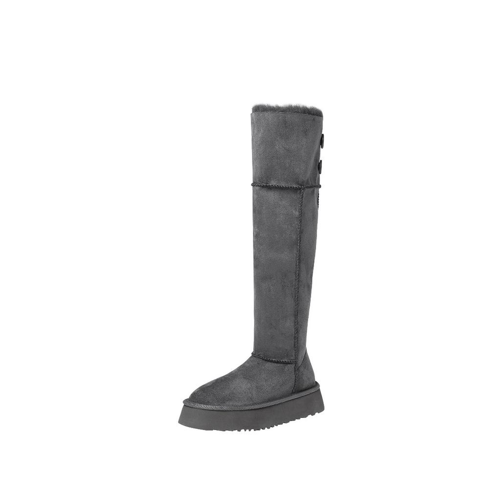 Thick-soled snow boots Children's long boots Fleece warm thick-fleece cotton boots Northeast cotton shoes long