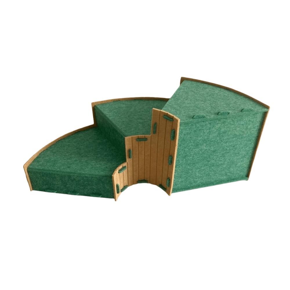 Soft Felt Short-Legged Pet Steps Anti-Slip Wear Resistant Pet Couch Ramp Stable Removable Dog Secure Stairs Ramps Sofa