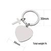 Heart-Shaped Engravable Metal Keychain Gift with Laser Color Printing