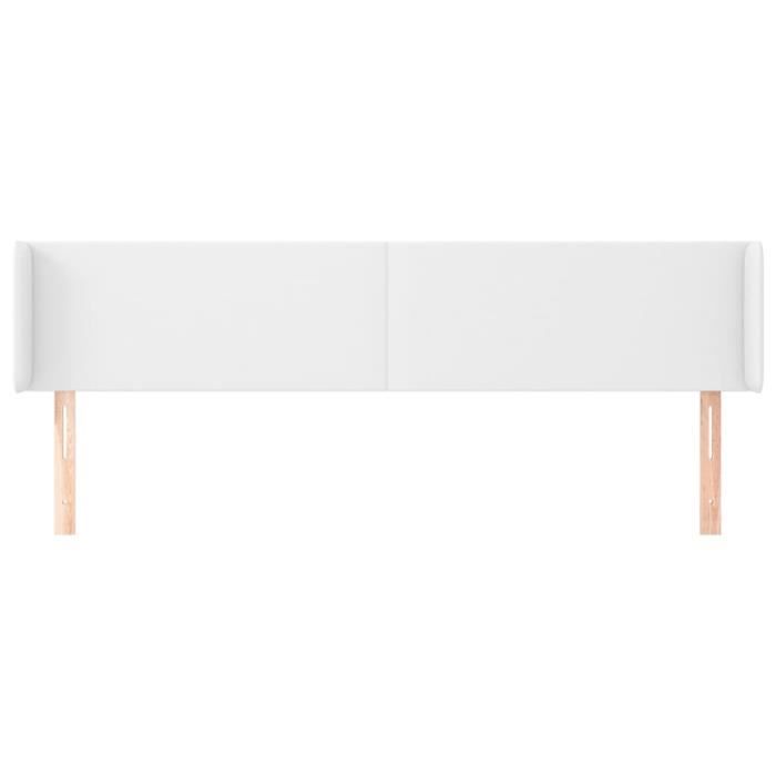 VidaXL Tête de lit avec oreilles Blanc 183x16x78-88 cm Similicuir3118591