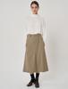 NAYRO 5-Taschen Midi-Rock Khaki