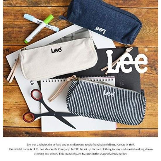 Lee pouch large capacity stylish multi cosmetic pen case denim cute stationery pencil box logo mini small lightweight