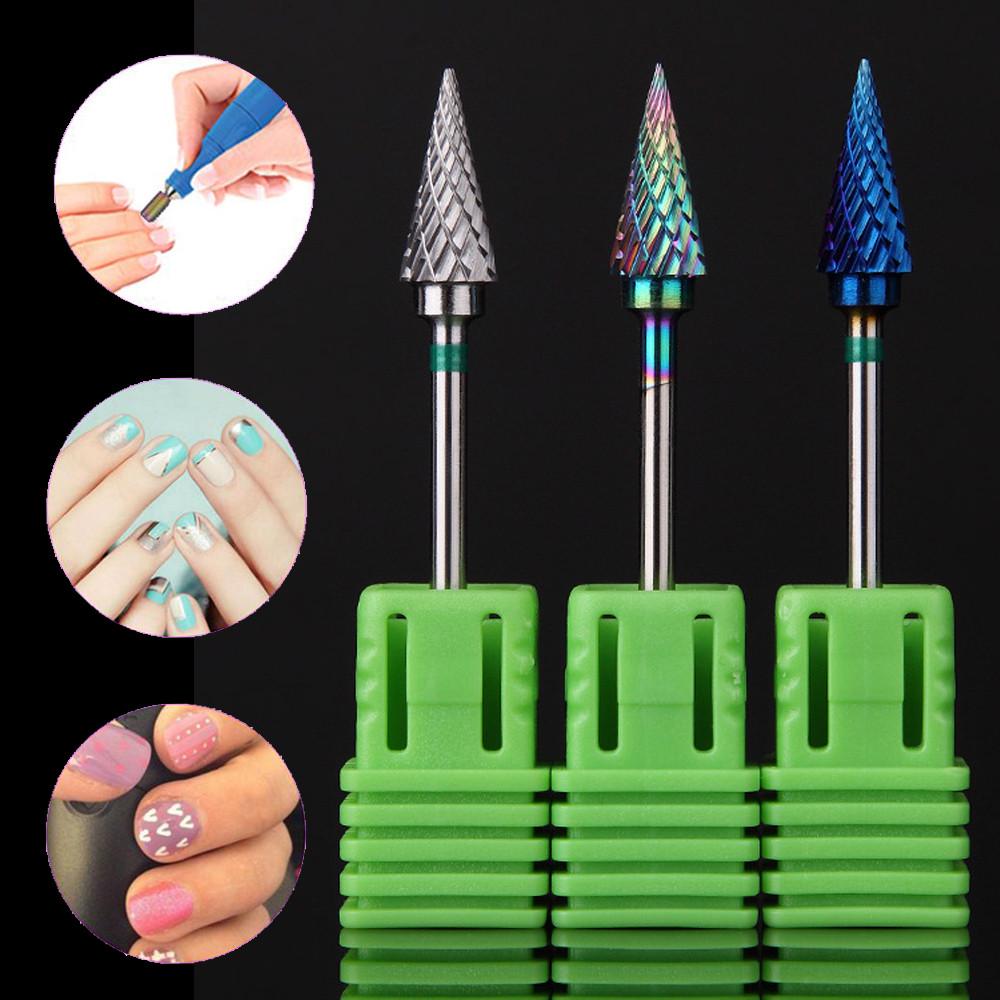 1PC Green Nano Coated Carbide Nail Drill Bit Gel Remove Polishing