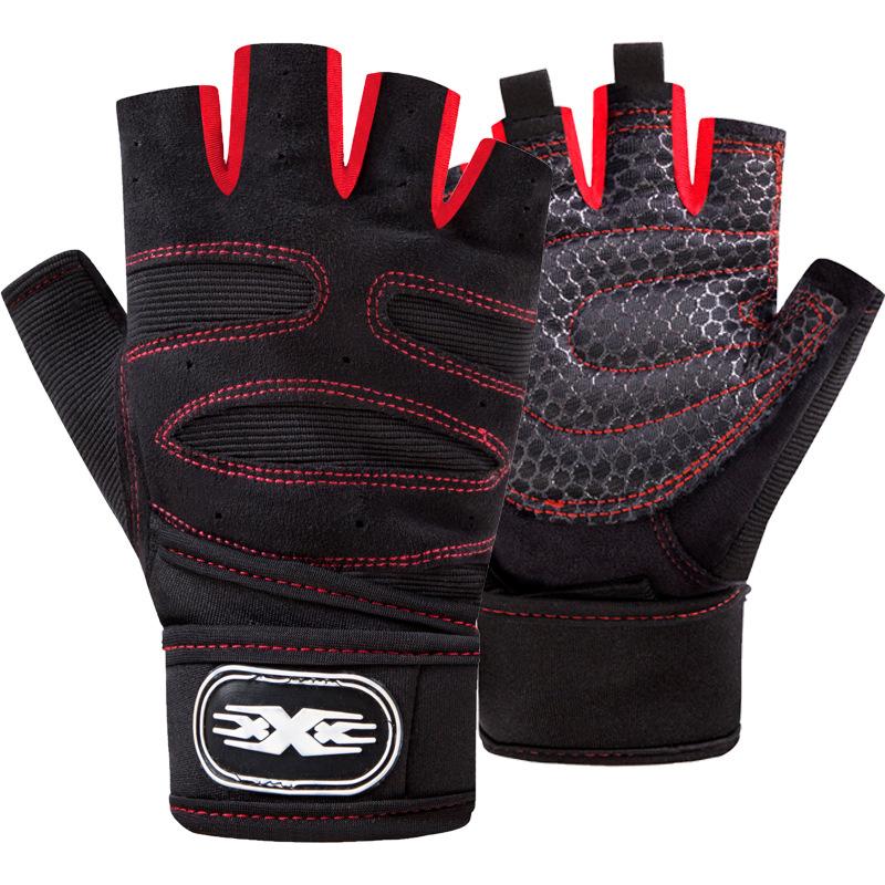Fitness gloves men's and women's cycling wear-resistant and non-slip long wrist guards
